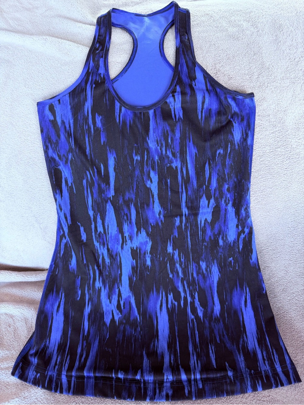 lululemon athletica Blue and Black Racerback Tank